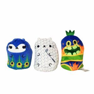 Lot Of 3 Cats vs Pickles BeanBag Plush Stuffed Toy 4.5"
